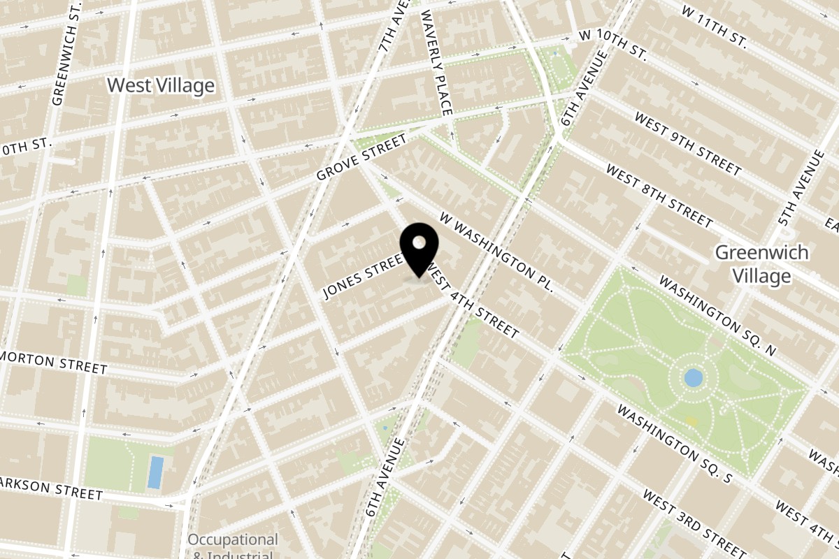 Map showing the location of Tio Pepe on 168 W 4th St in New York